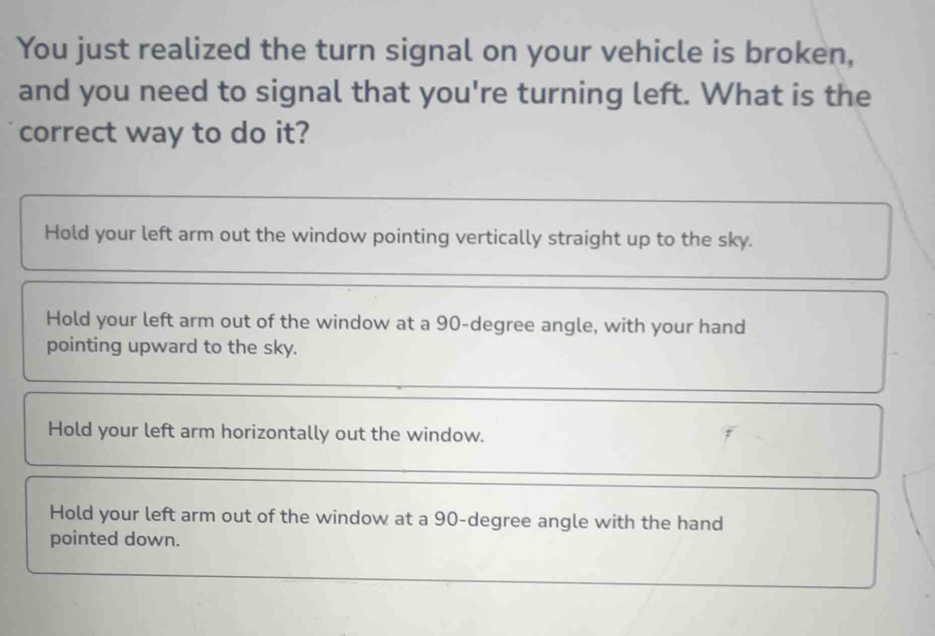 you just realized the turn signal on your vehicle is broken, and you ne…