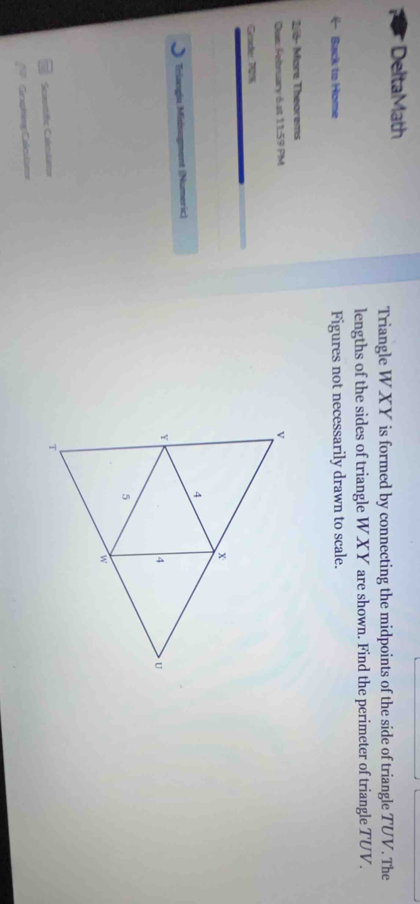 triangle wxy is formed by connecting the midpoints of the side of trian…