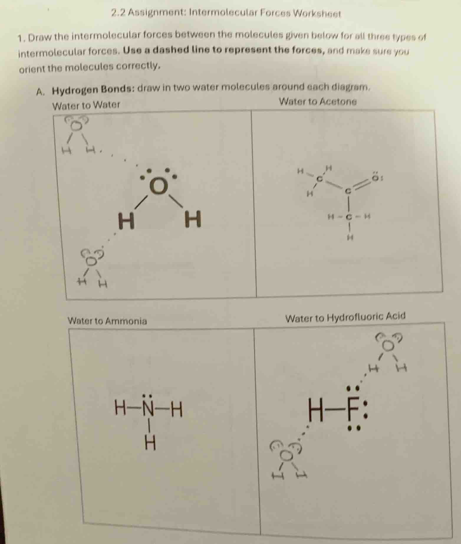 2.2 assignment: intermolecular forces worksheet 1. draw the intermolecu…