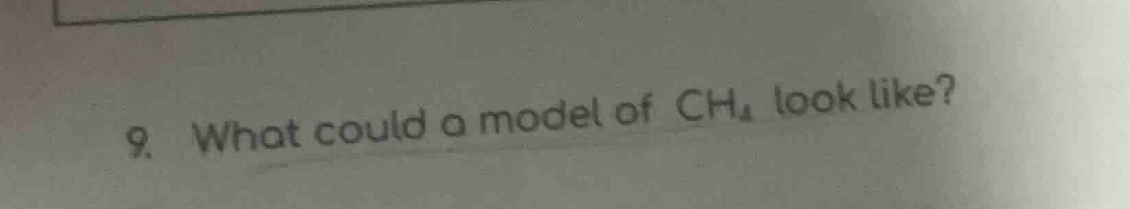 9. what could a model of ch₄ look like?