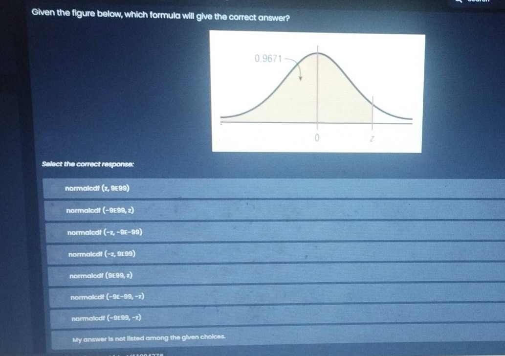 given the figure below, which formula will give the correct answer? sel…