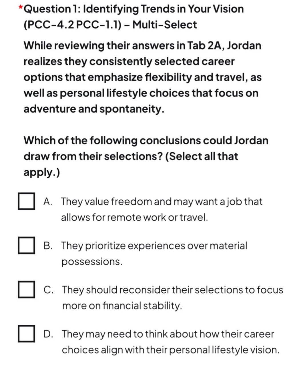 *question 1: identifying trends in your vision (pcc-4.2 pcc-1.1) – mult…