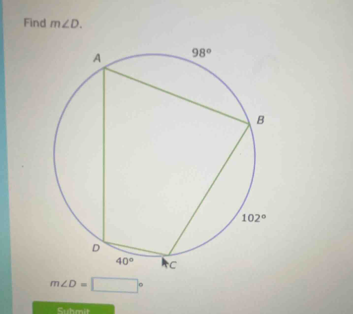 find ( mangle d ).( mangle d = square^circ )