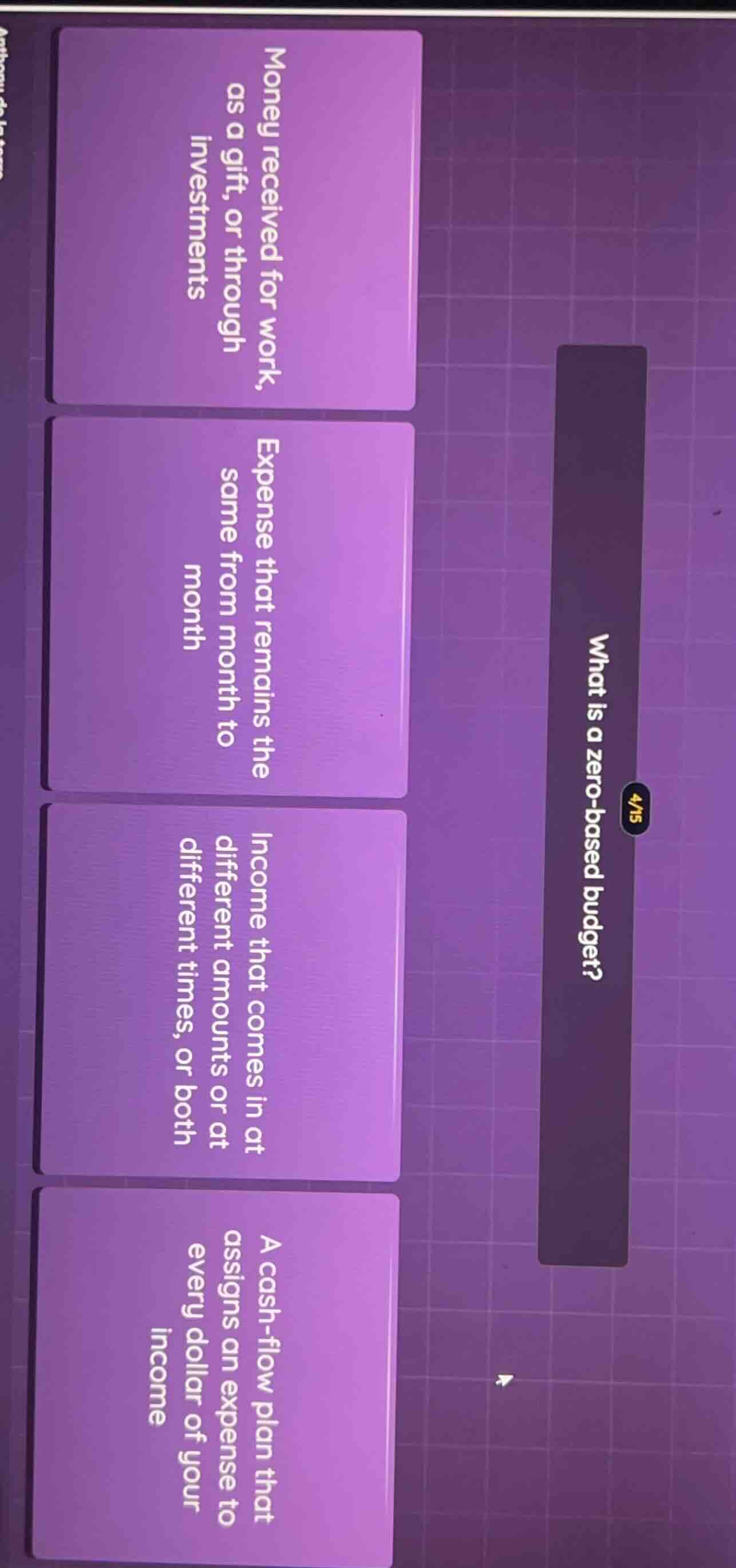 what is a zero - based budget? money received for work, as a gift, or t…