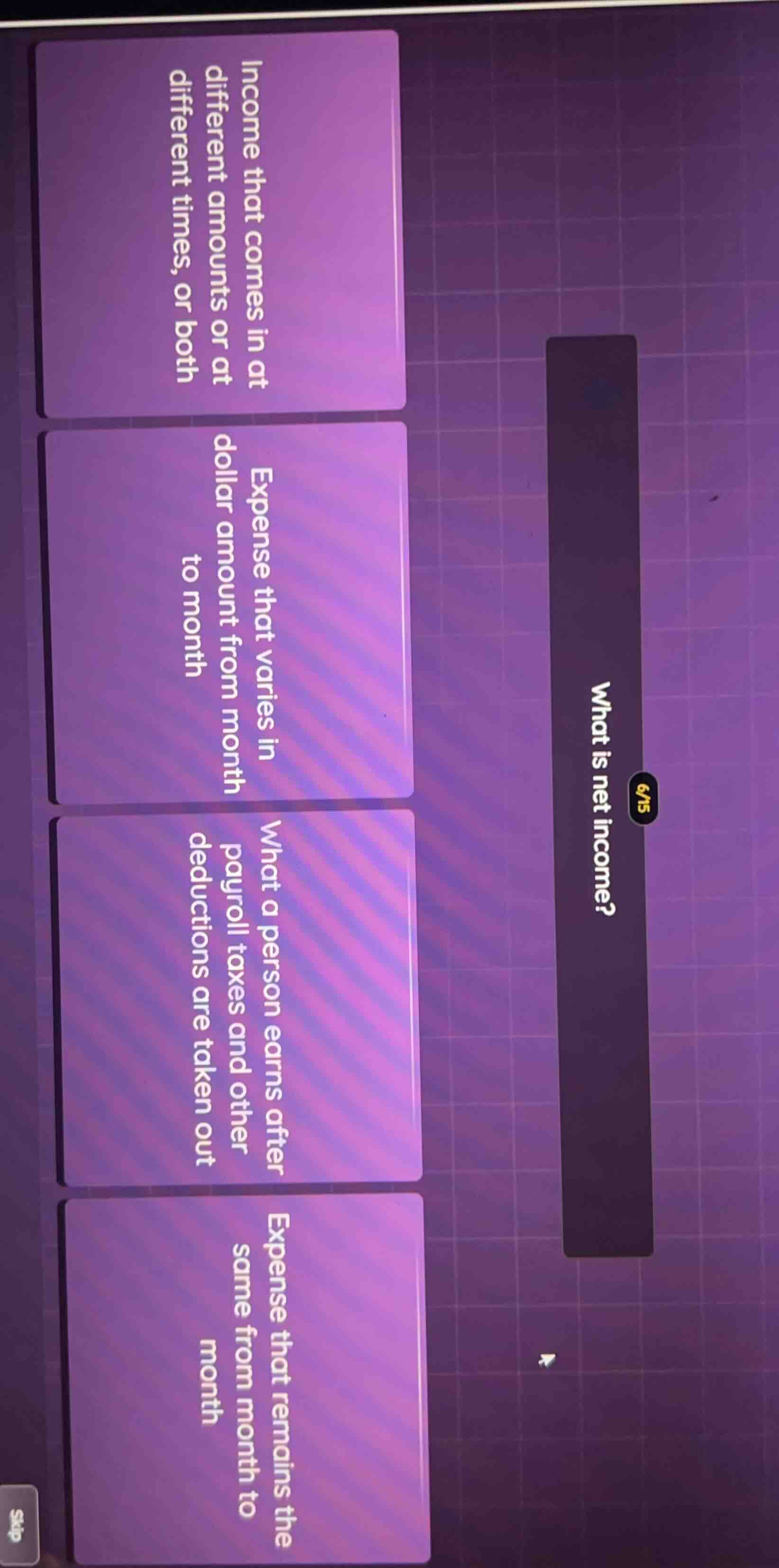 what is net income? income that comes in at different amounts or at dif…