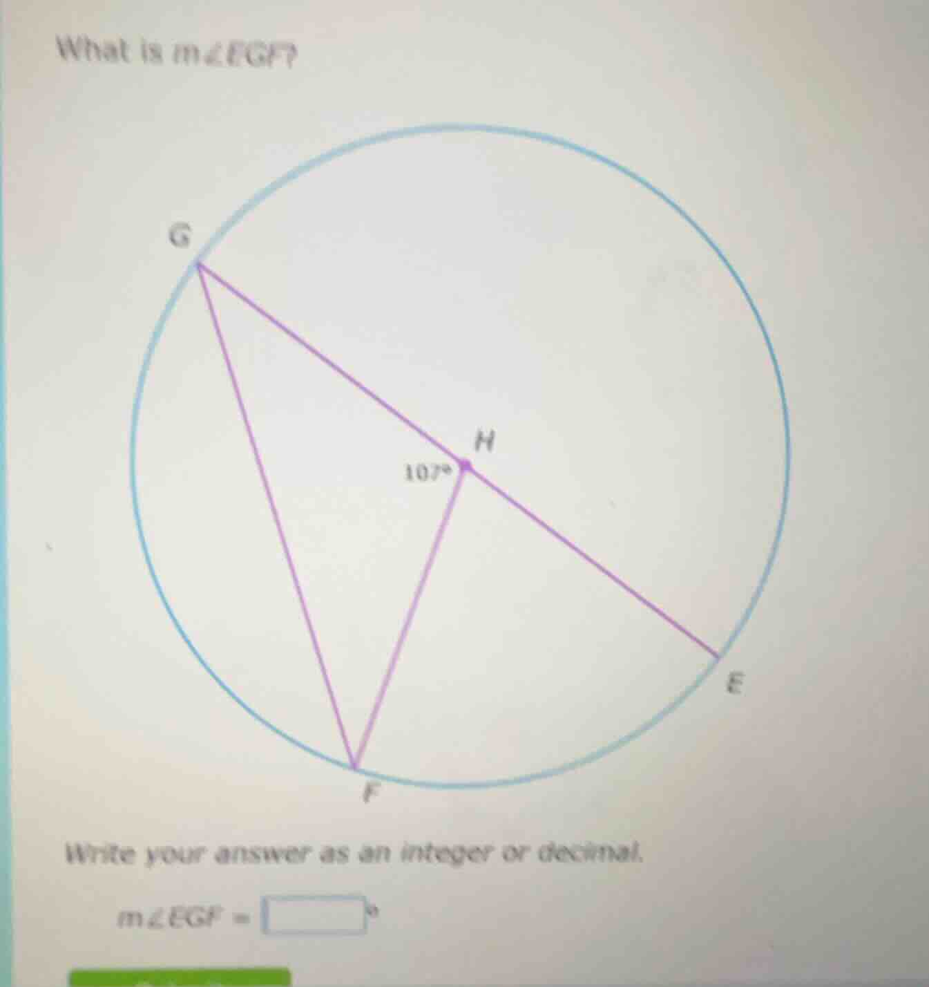 what is ( mangle egf )? write your answer as an integer or decimal. ( m…