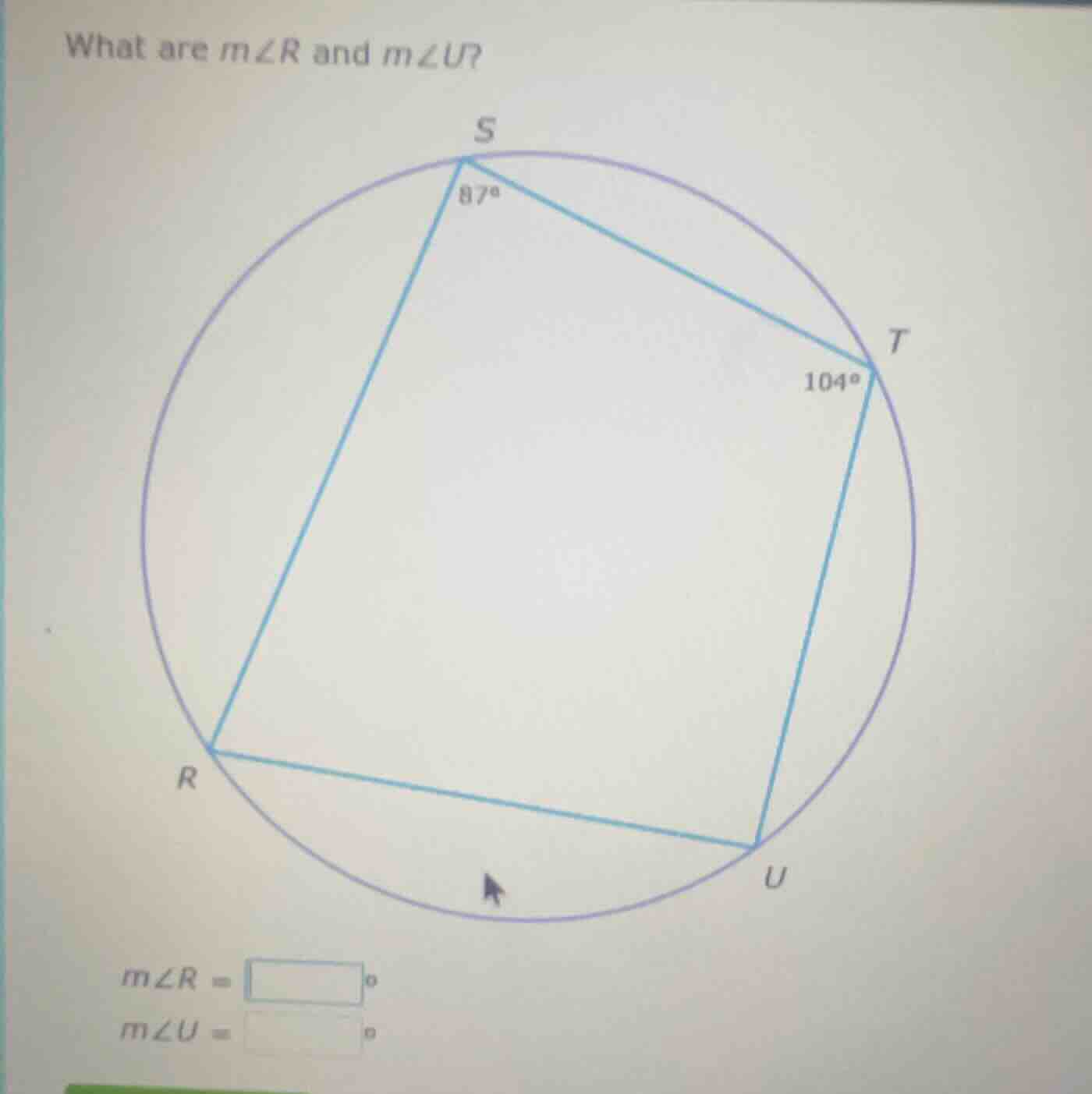 what are ( mangle r ) and ( mangle u )? ( mangle r = square^circ ) ( ma…