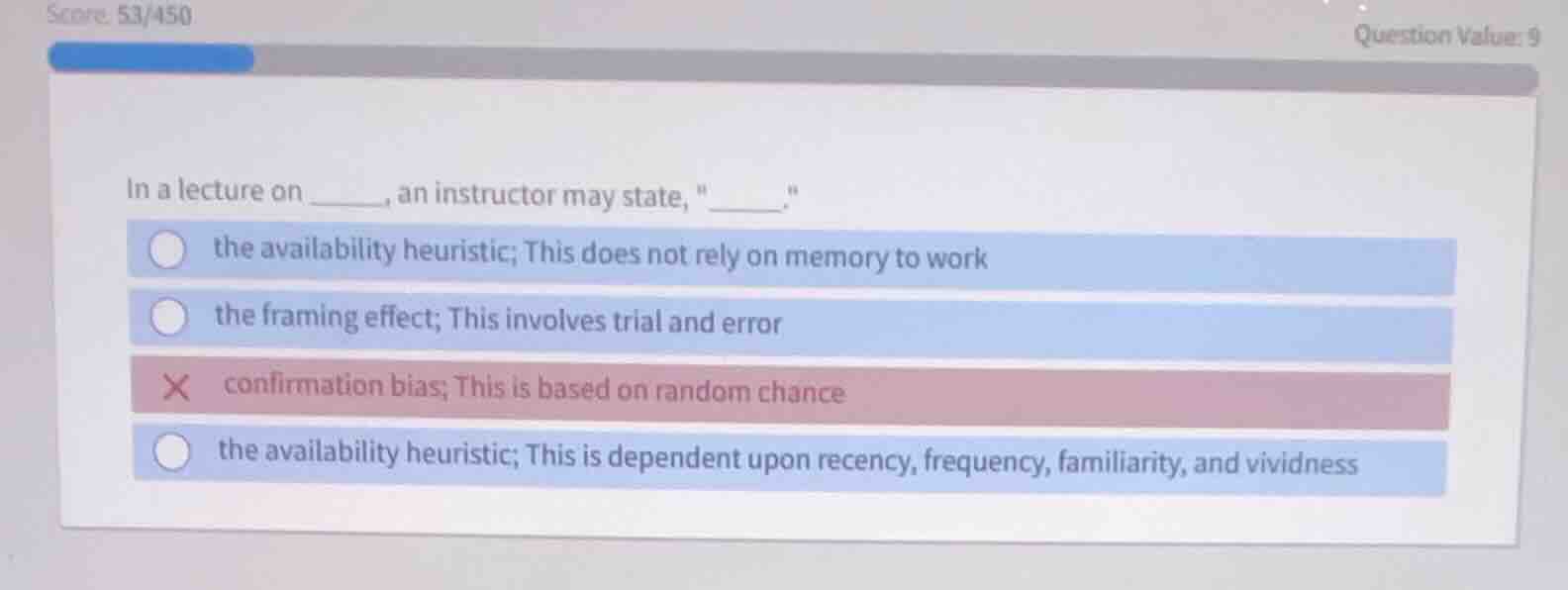 in a lecture on ____, an instructor may state, \____.\ the availability…