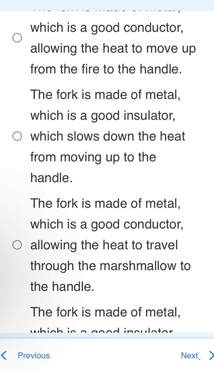 which is a good conductor, allowing the heat to move up from the fire t…