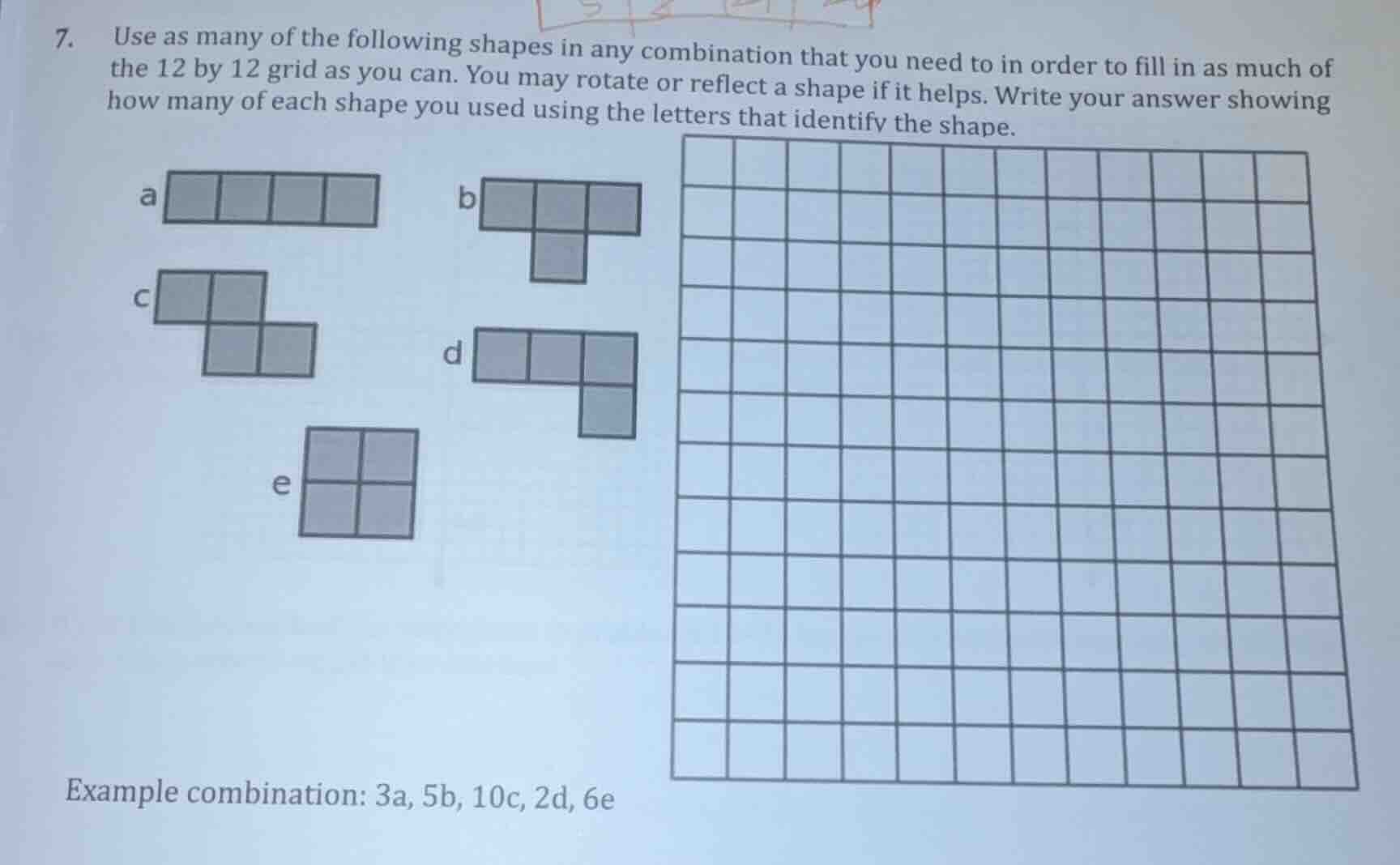 7. use as many of the following shapes in any combination that you need…