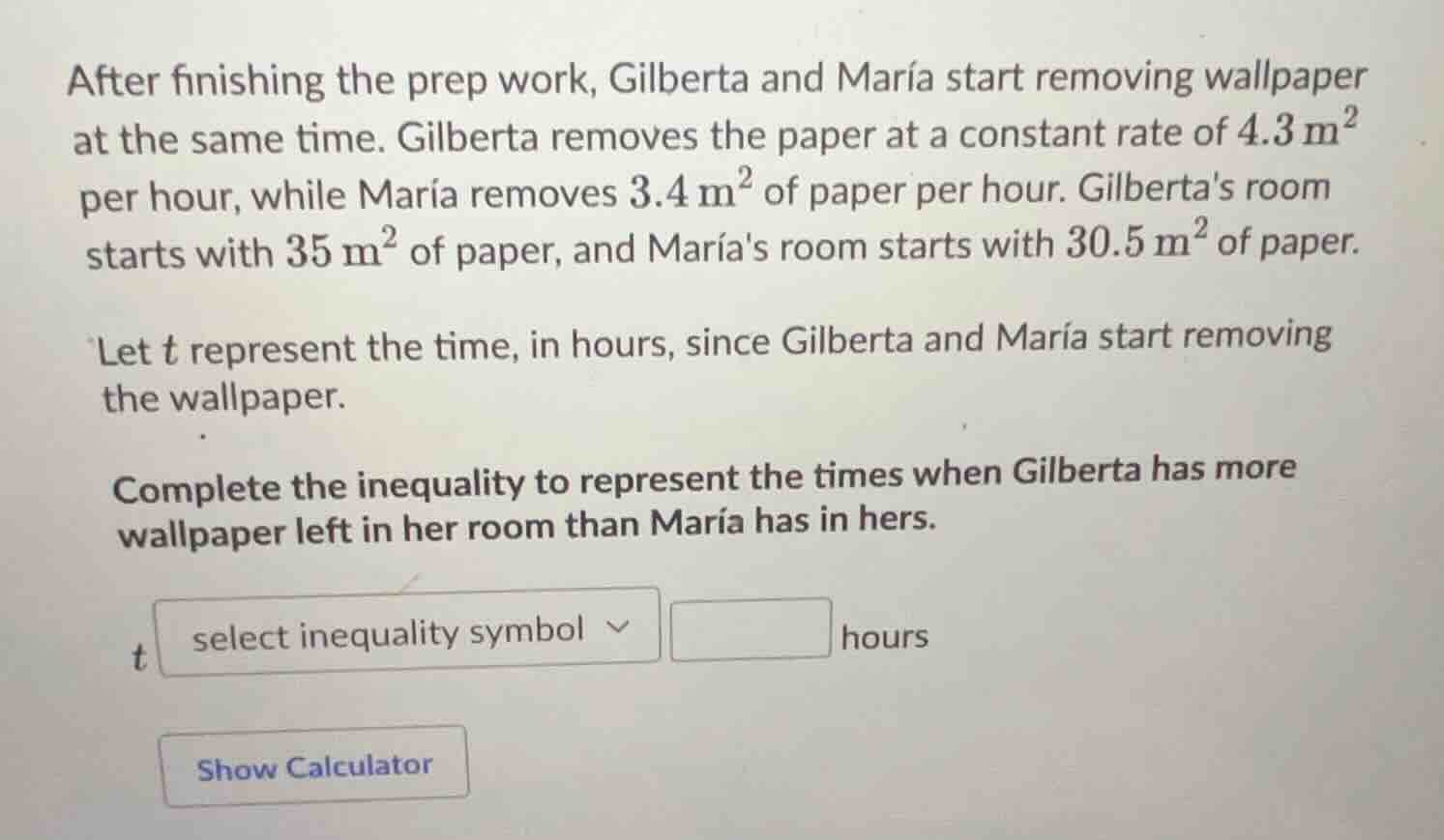 after finishing the prep work, gilberta and maría start removing wallpa…