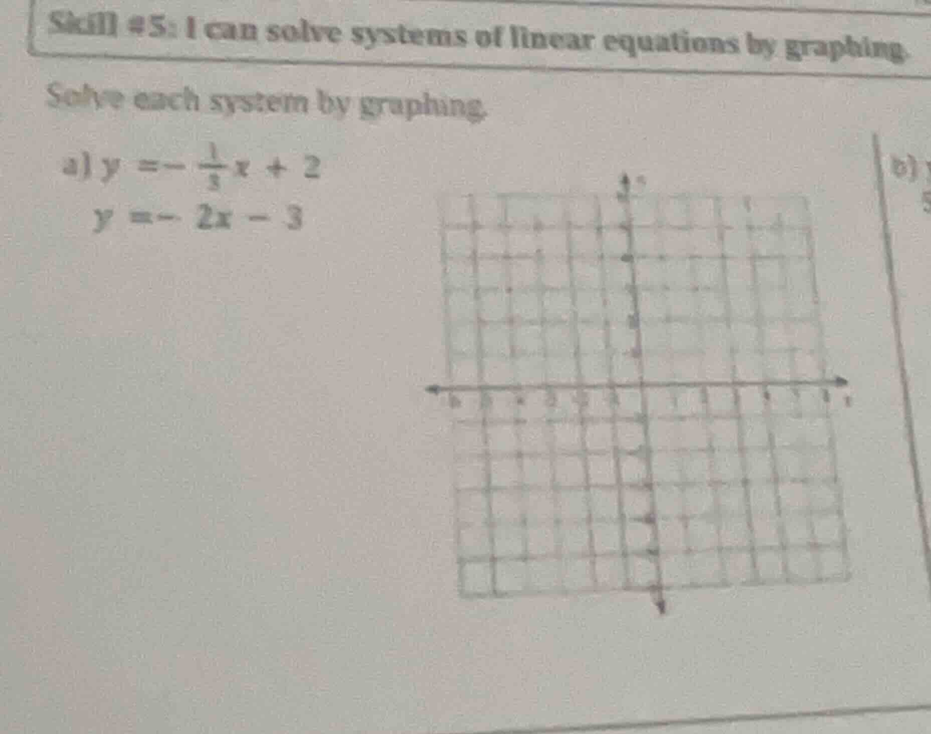 skill #5: i can solve systems of linear equations by graphing. solve ea…