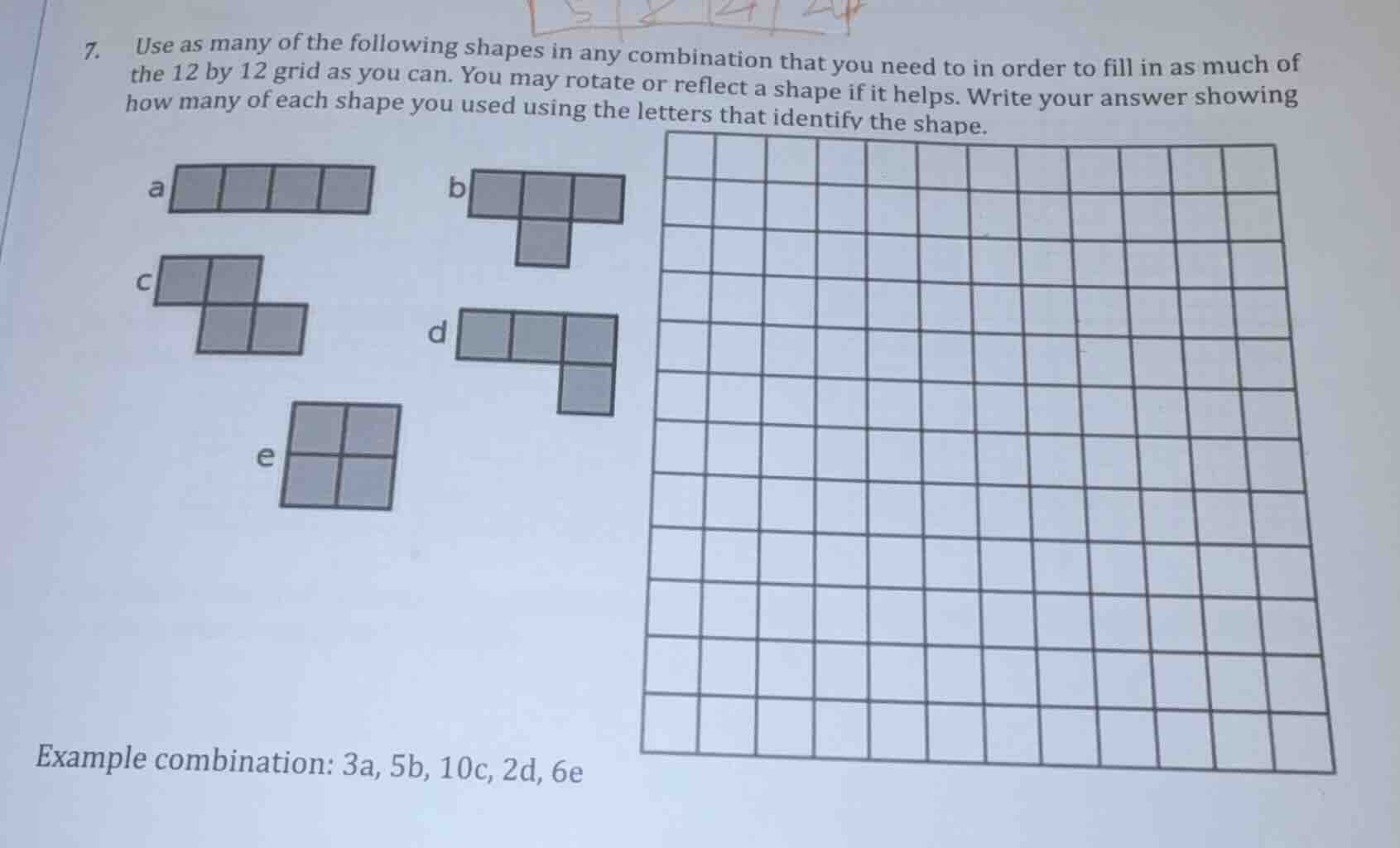 7. use as many of the following shapes in any combination that you need…