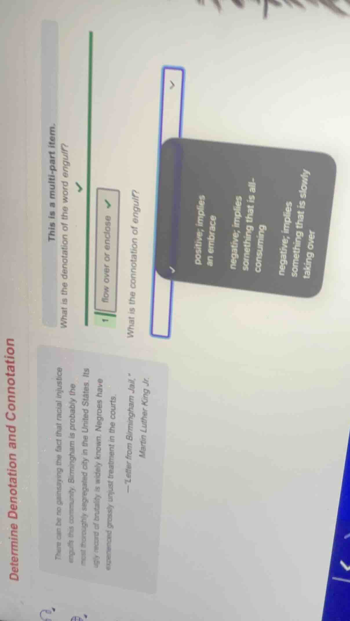determine denotation and connotation this is a multi - part item. what …