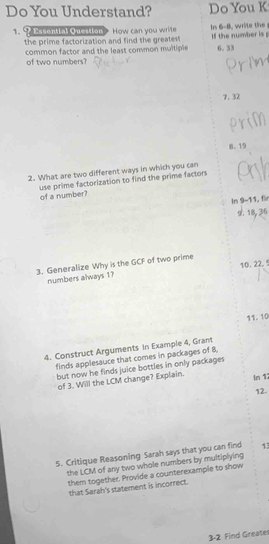 do you understand? 1. essential question how can you write the prime fa…