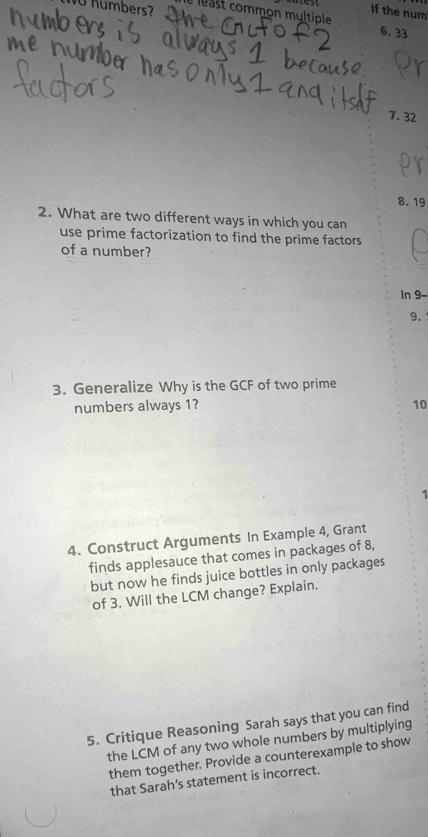 2. what are two different ways in which you can use prime factorization…