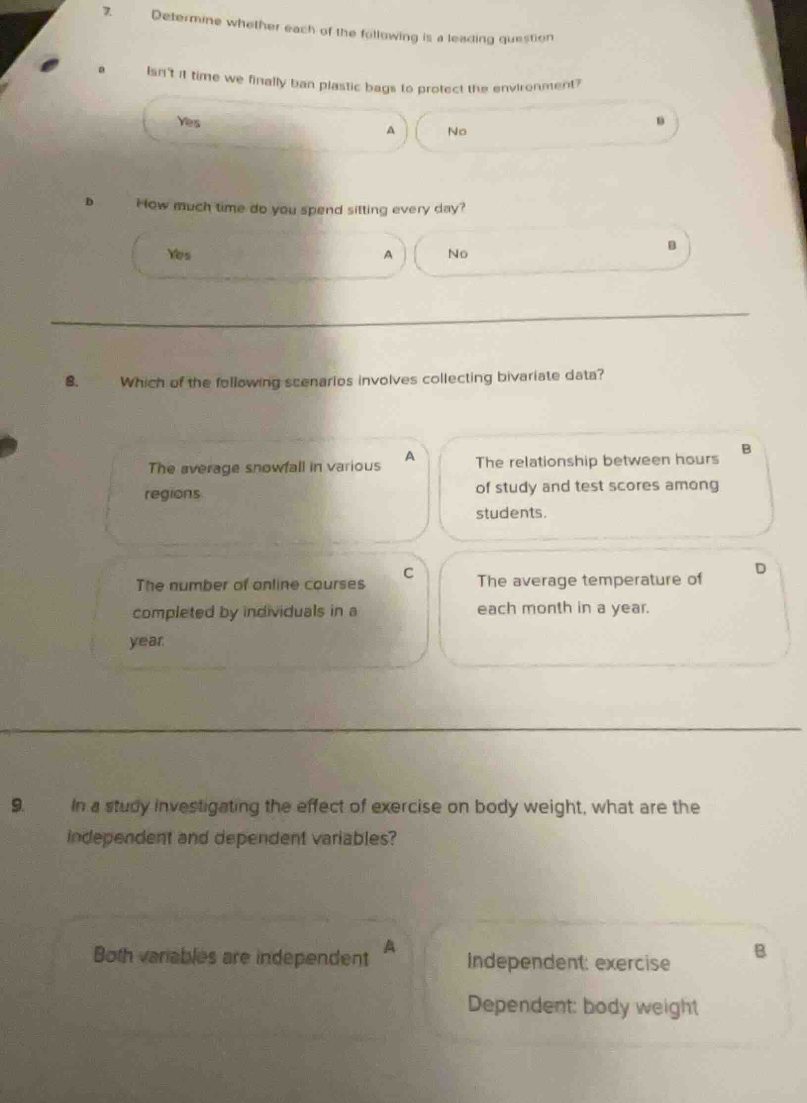 7. determine whether each of the following is a leading question a isnt…