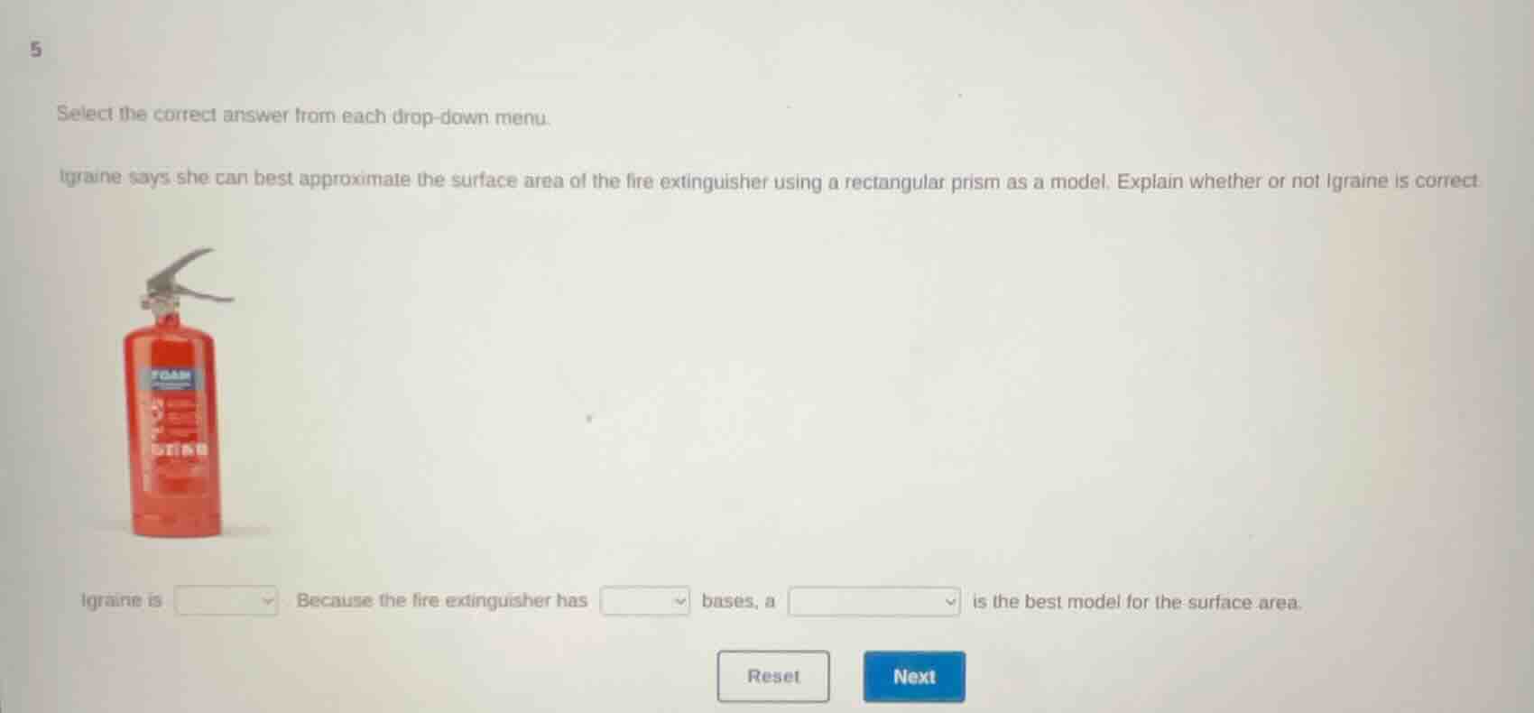 5 select the correct answer from each drop - down menu. igraine says sh…