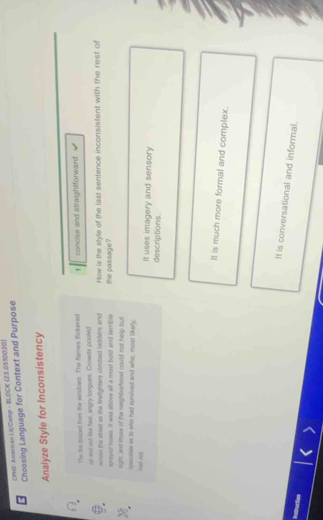 analyze style for inconsistency concise and straightforward how is the …