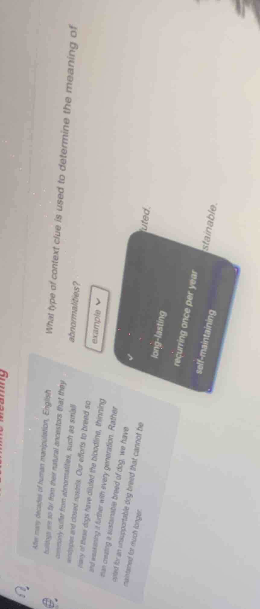 what type of context clue is used to determine the meaning of abnormali…