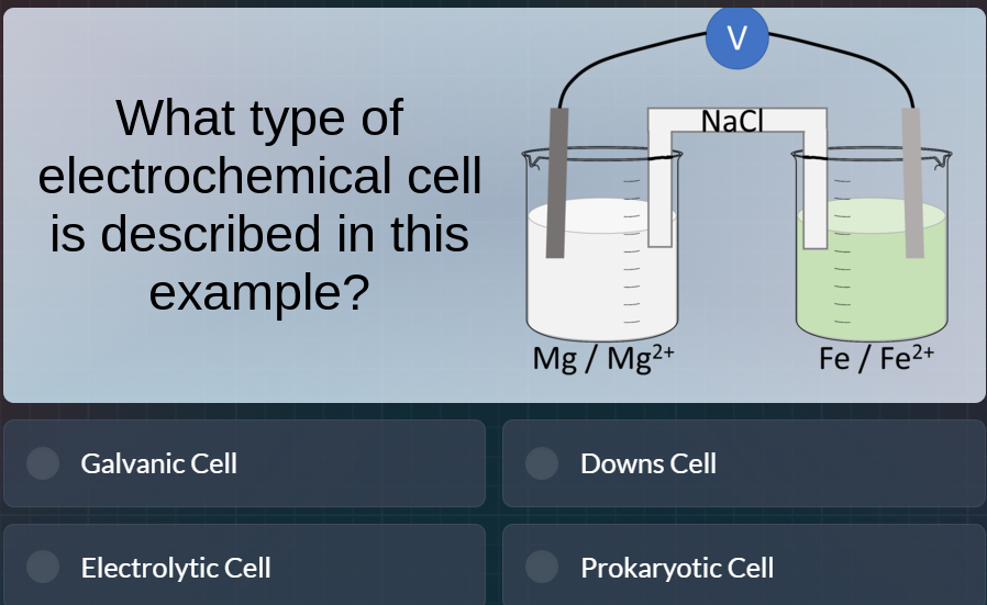 what type of electrochemical cell is described in this example? mg / mg…