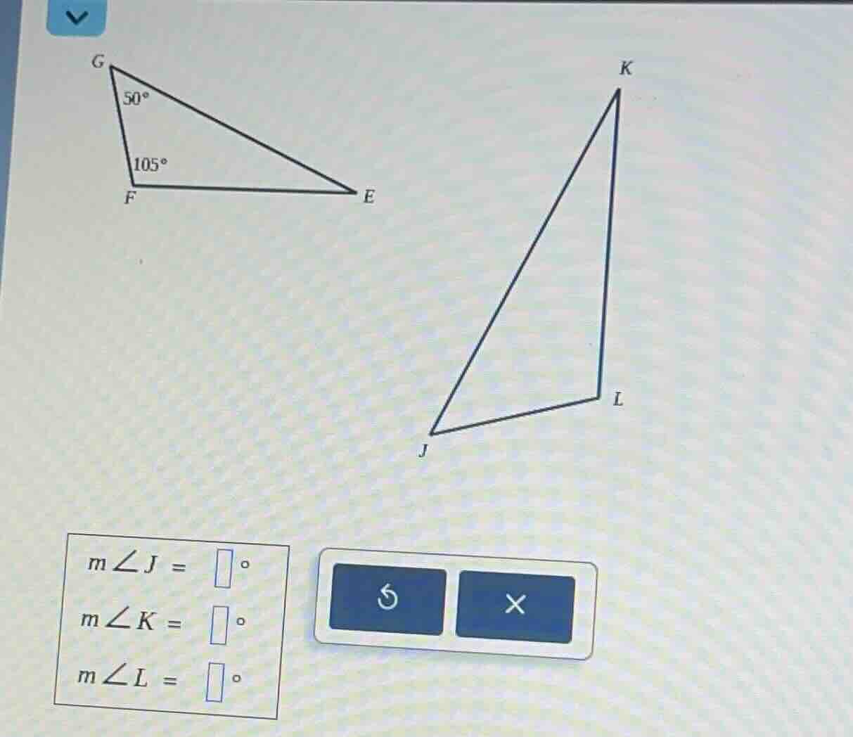 m∠j = \\square° m∠k = \\square° m∠l = \\square°
