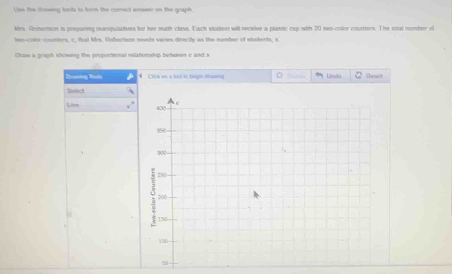 use the drawing tools to form the correct answer on the graph. mrs. rob…