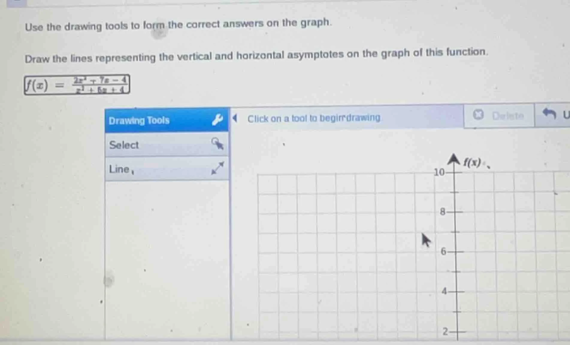 use the drawing tools to form the correct answers on the graph. draw th…