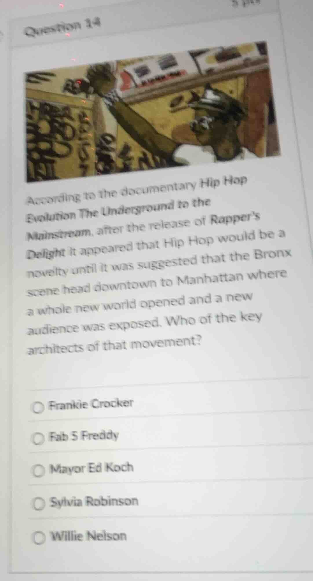 question 14 according to the documentary hip hop evolution the undergro…