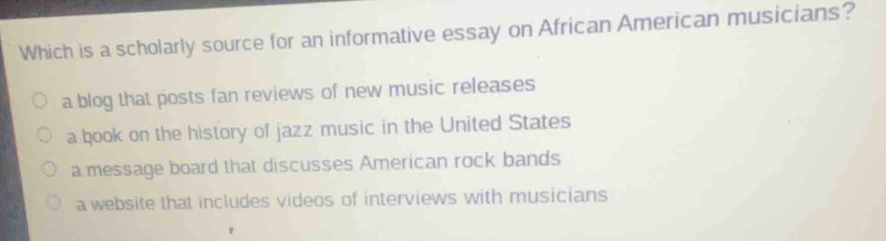 which is a scholarly source for an informative essay on african america…