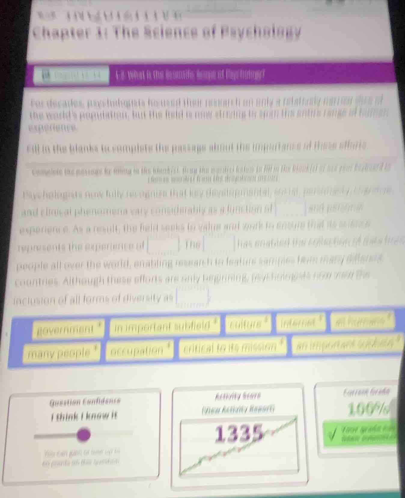 chapter 1: the science of psychology 1-2 what is the scientific scope o…