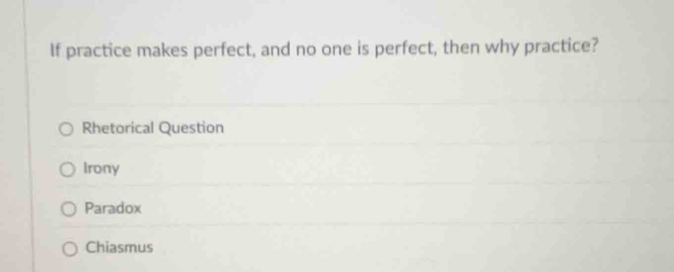 if practice makes perfect, and no one is perfect, then why practice? ○ …