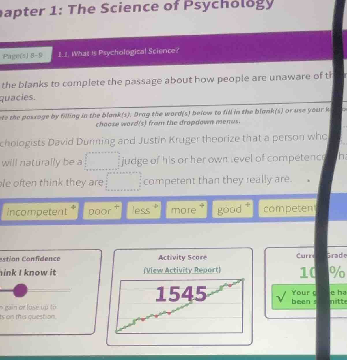 chapter 1: the science of psychology page(s) 8 - 9 1.1. what is psychol…