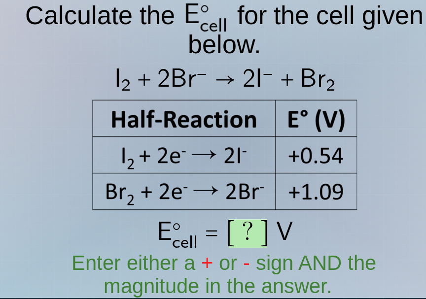calculate the $\\mathrm{e^\\circ_{cell}}$ for the cell given below. $\\…