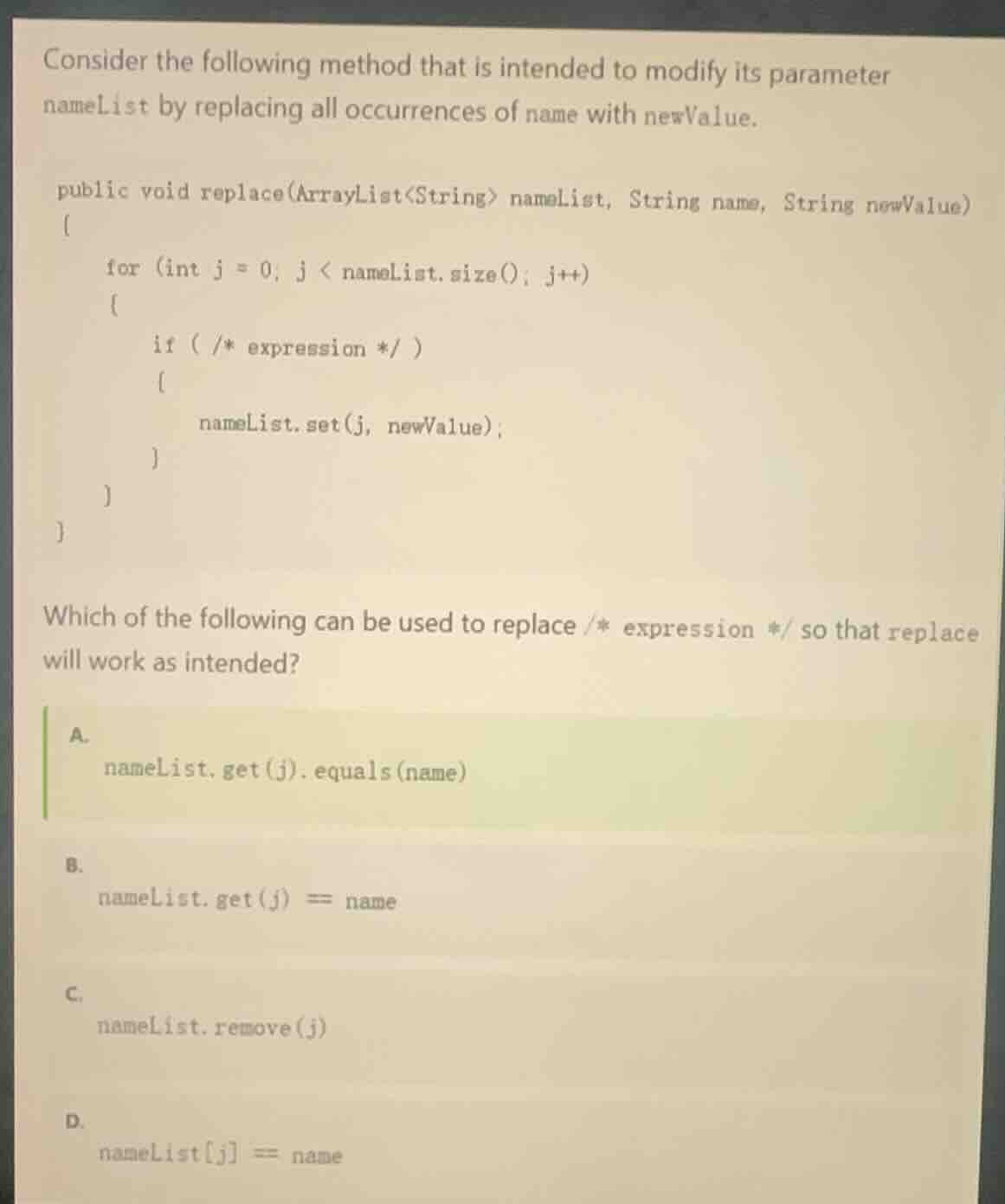consider the following method that is intended to modify its parameter …