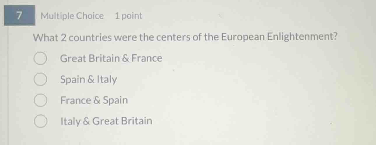 7 multiple choice 1 point what 2 countries were the centers of the euro…
