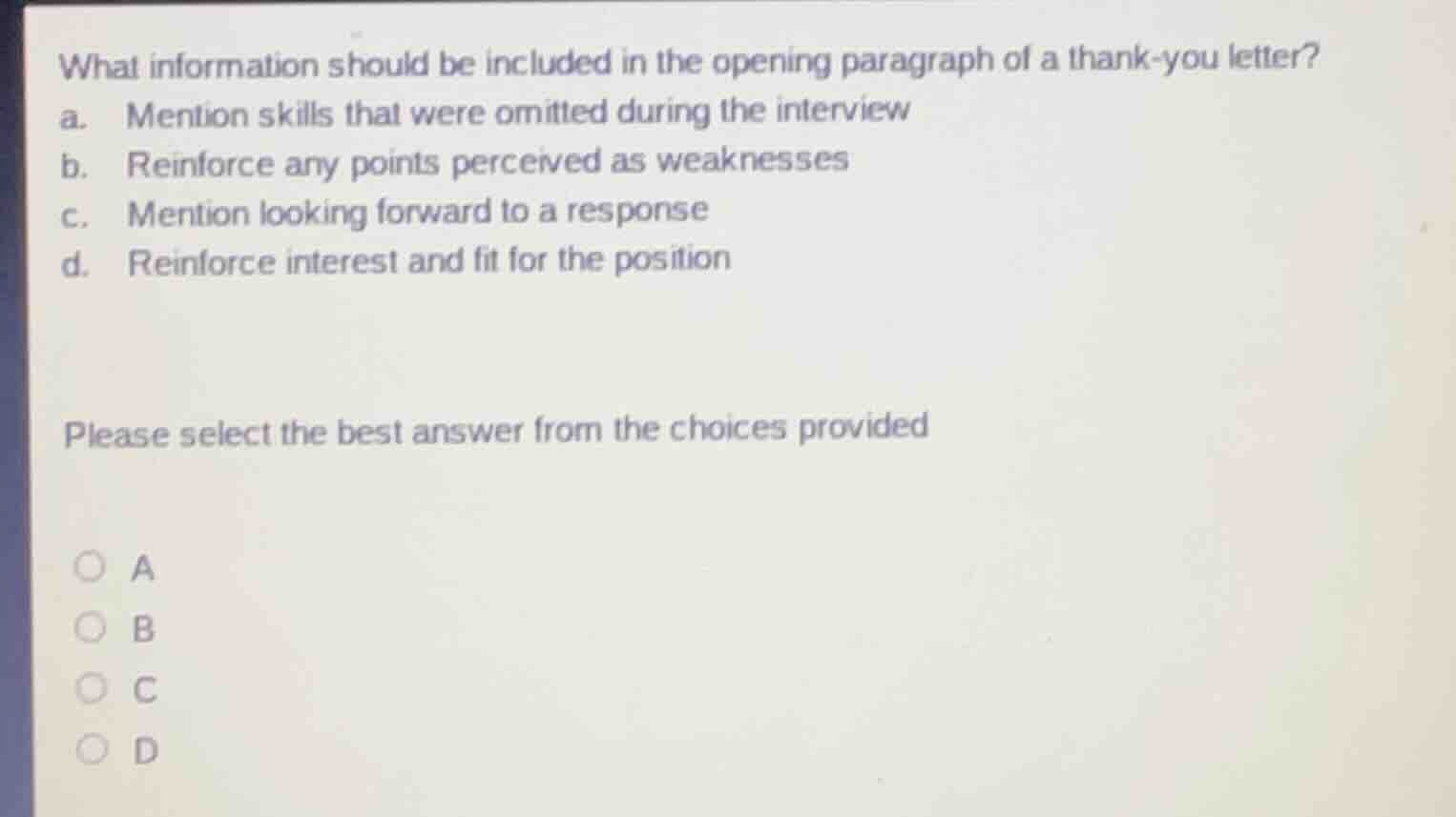 what information should be included in the opening paragraph of a thank…