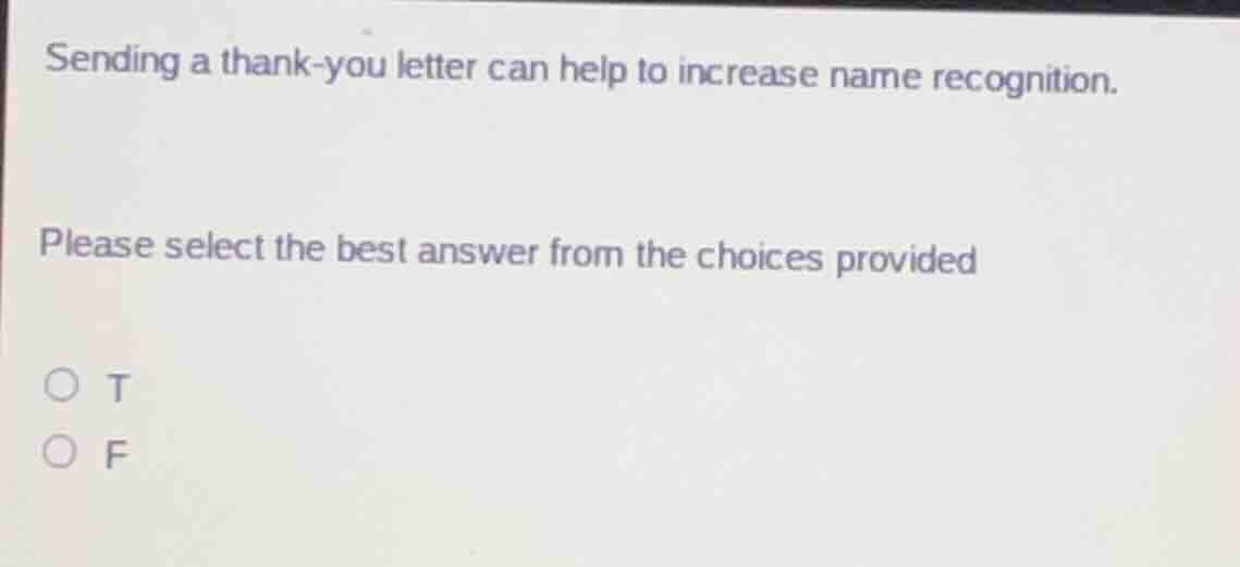 sending a thank - you letter can help to increase name recognition. ple…