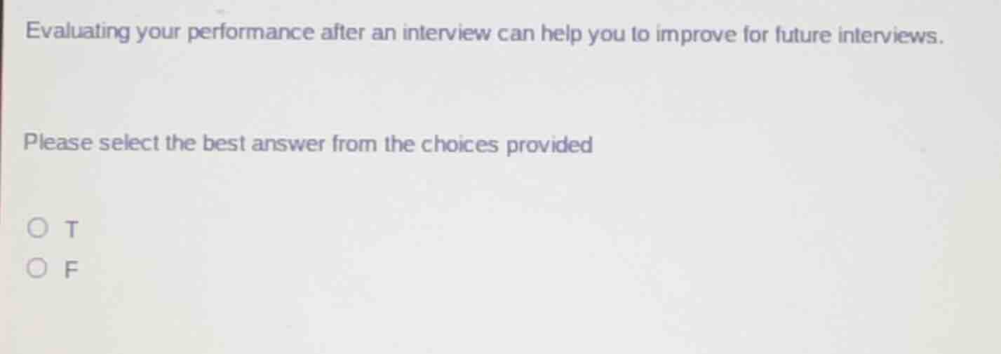 evaluating your performance after an interview can help you to improve …