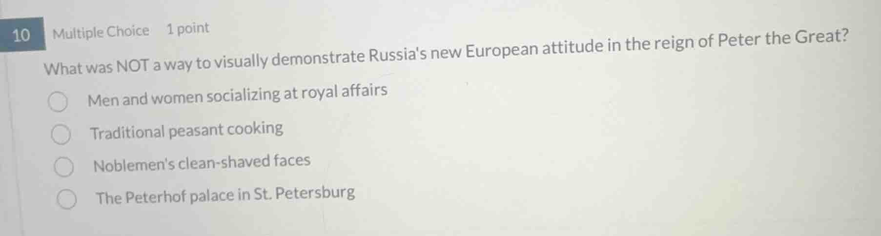 10 multiple choice 1 point what was not a way to visually demonstrate r…