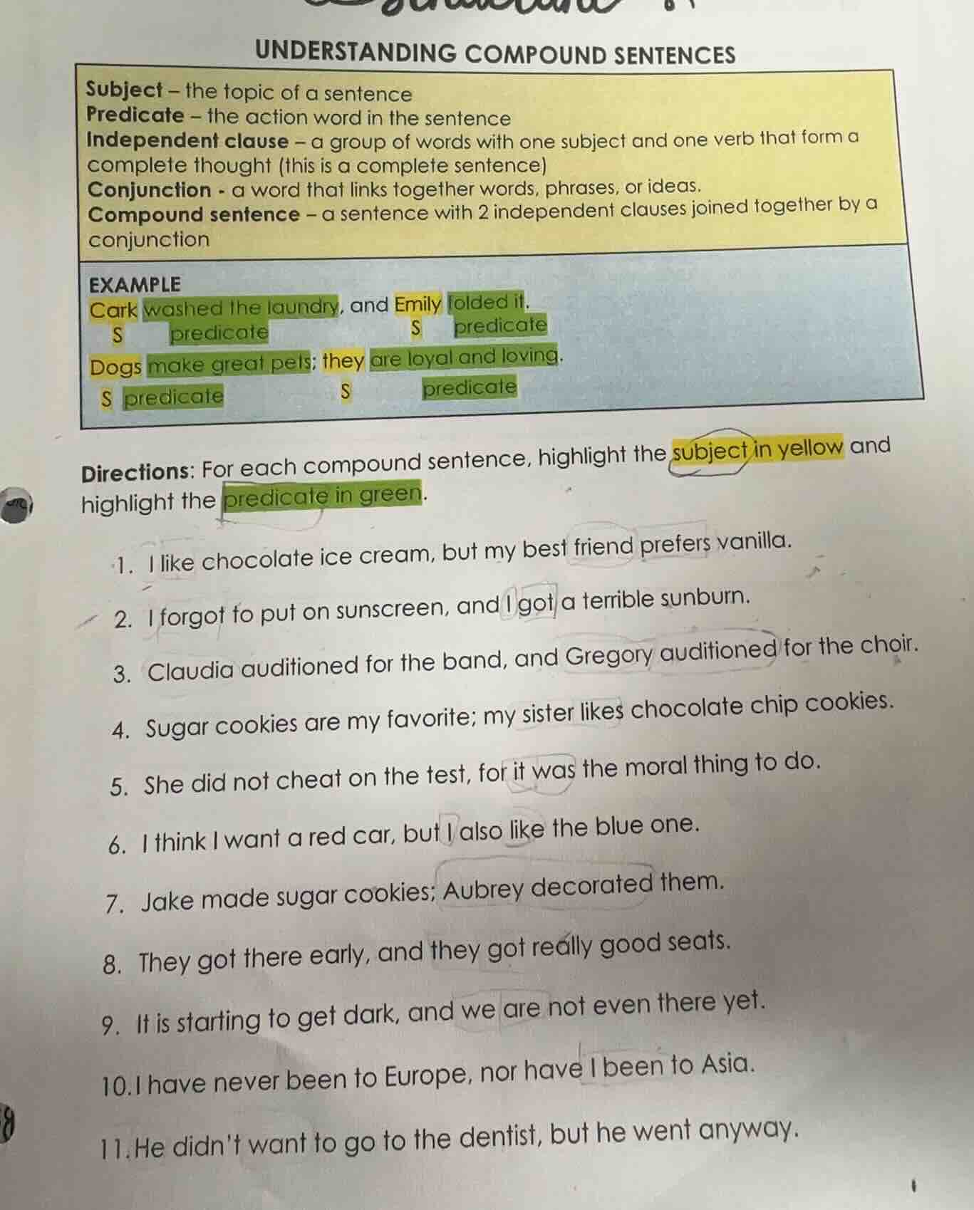 understanding compound sentences subject – the topic of a sentence pred…