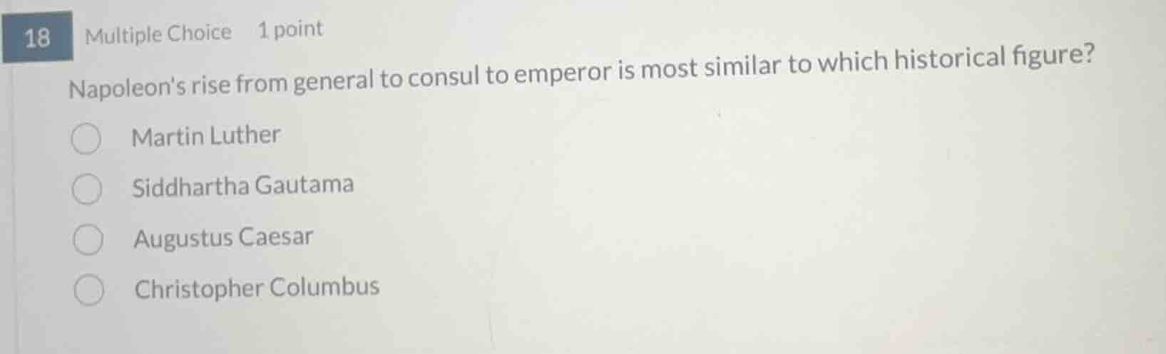 18 multiple choice 1 point napoleons rise from general to consul to emp…