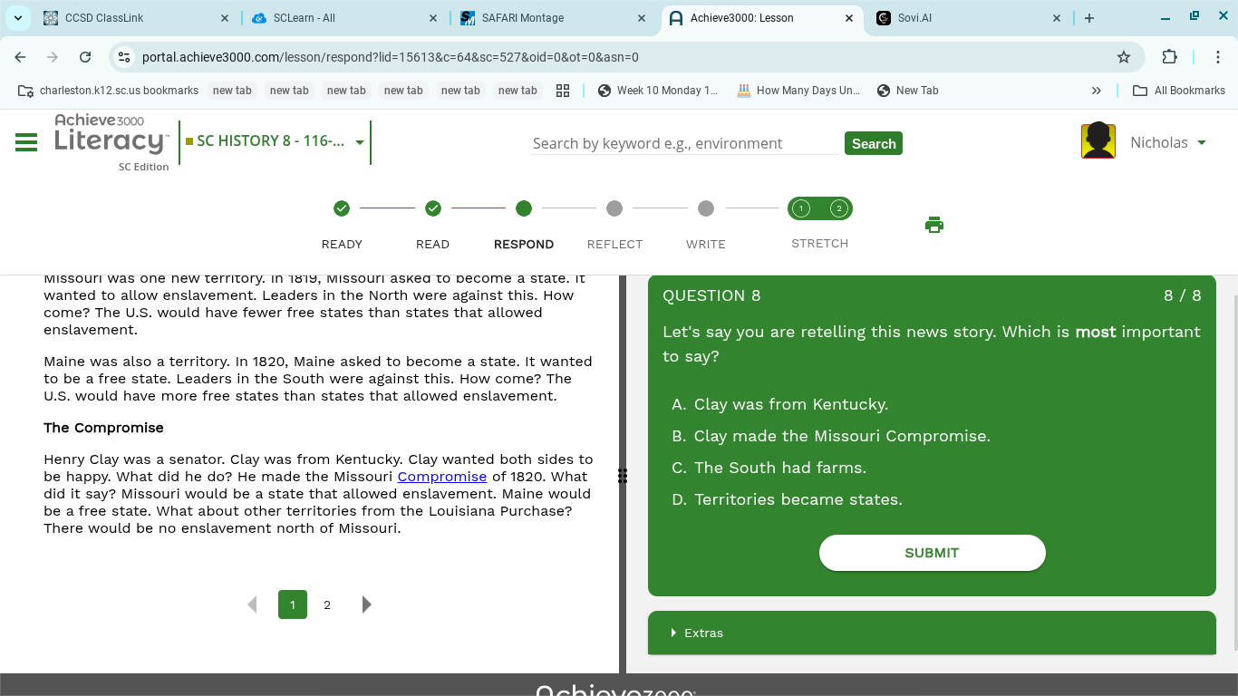 question 8 lets say you are retelling this news story. which is most im…