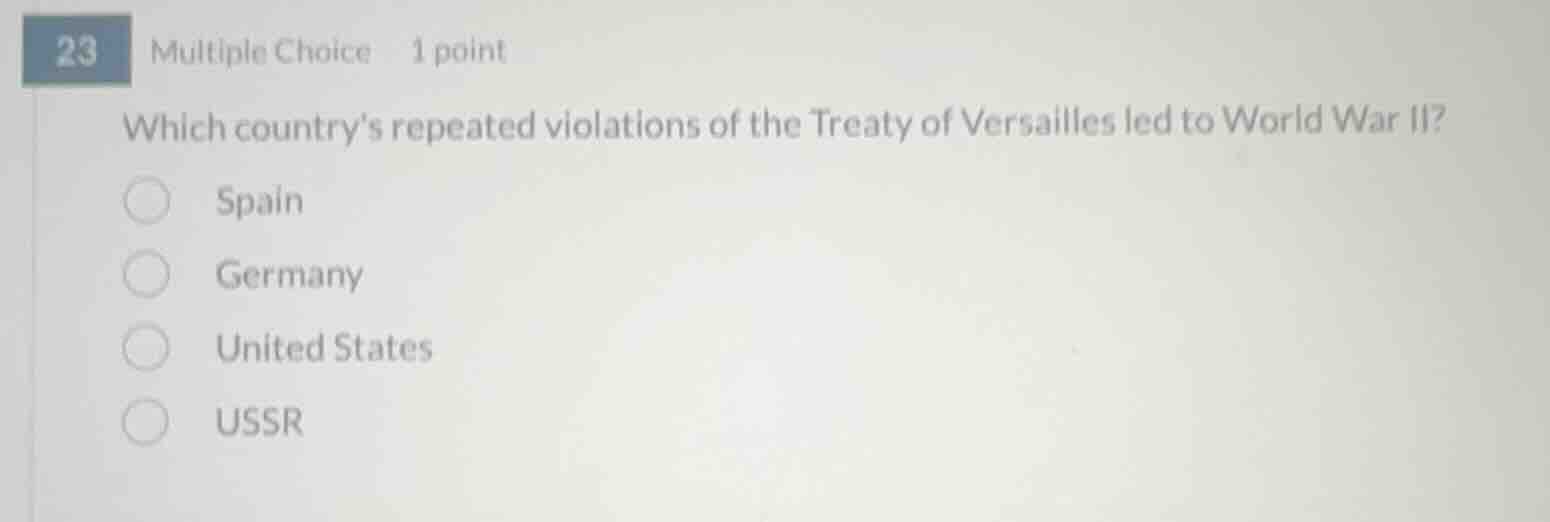 23 multiple choice 1 point which countrys repeated violations of the tr…