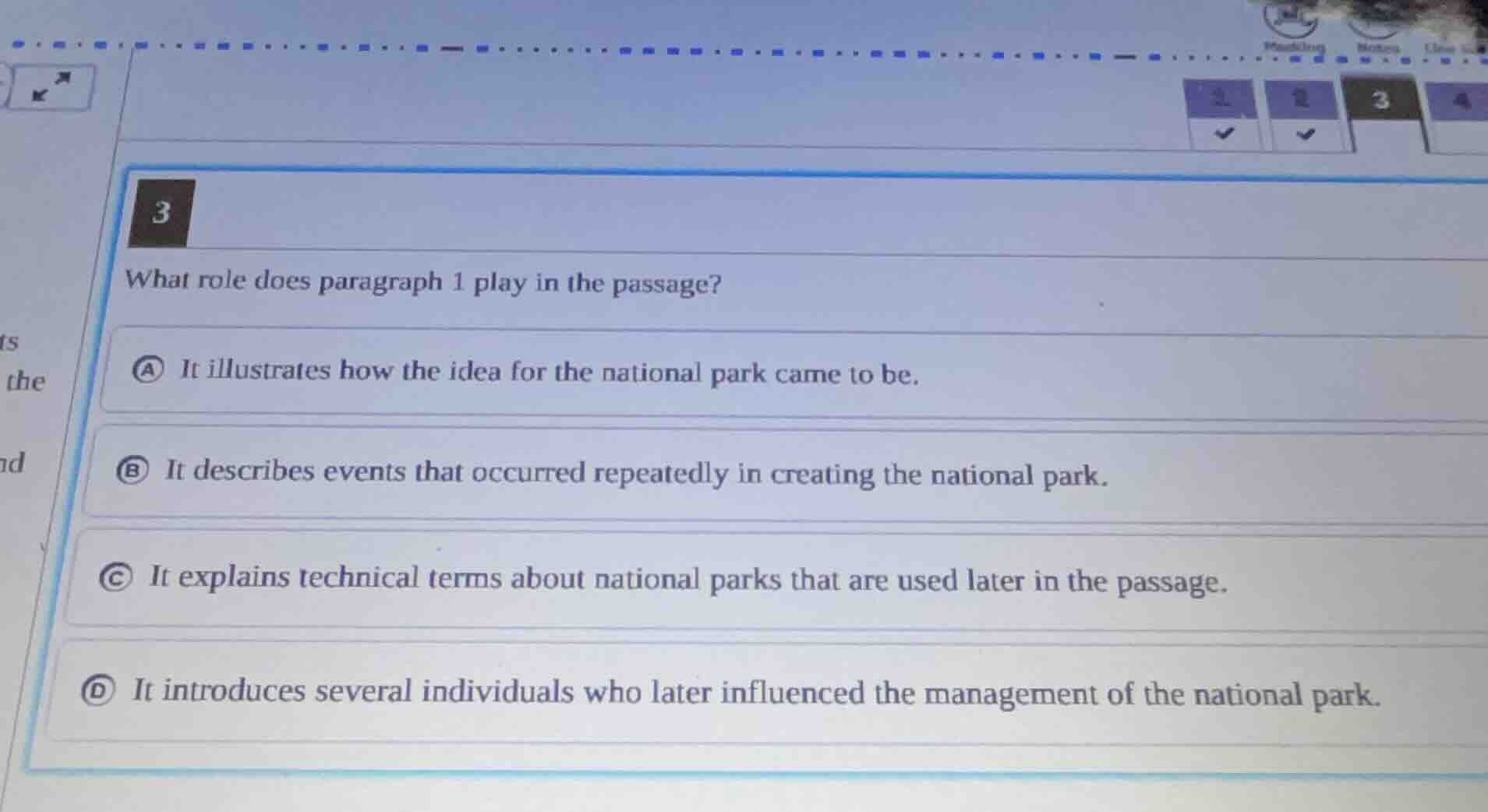 3 what role does paragraph 1 play in the passage? a it illustrates how …