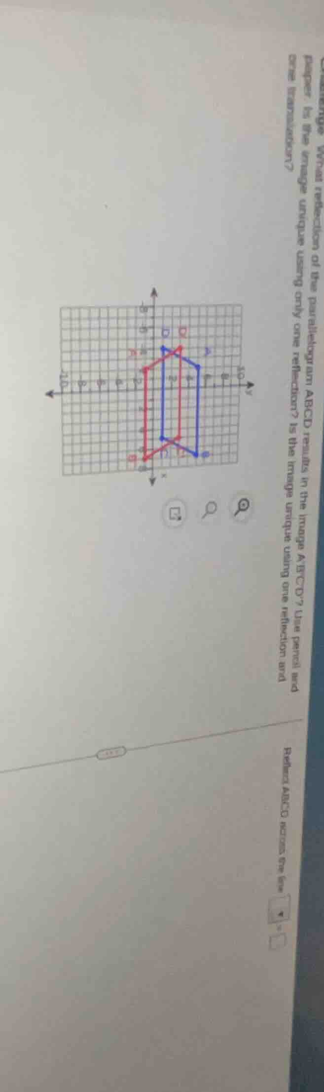 what reflection of the parallelogram abcd results in the image abcd? is…