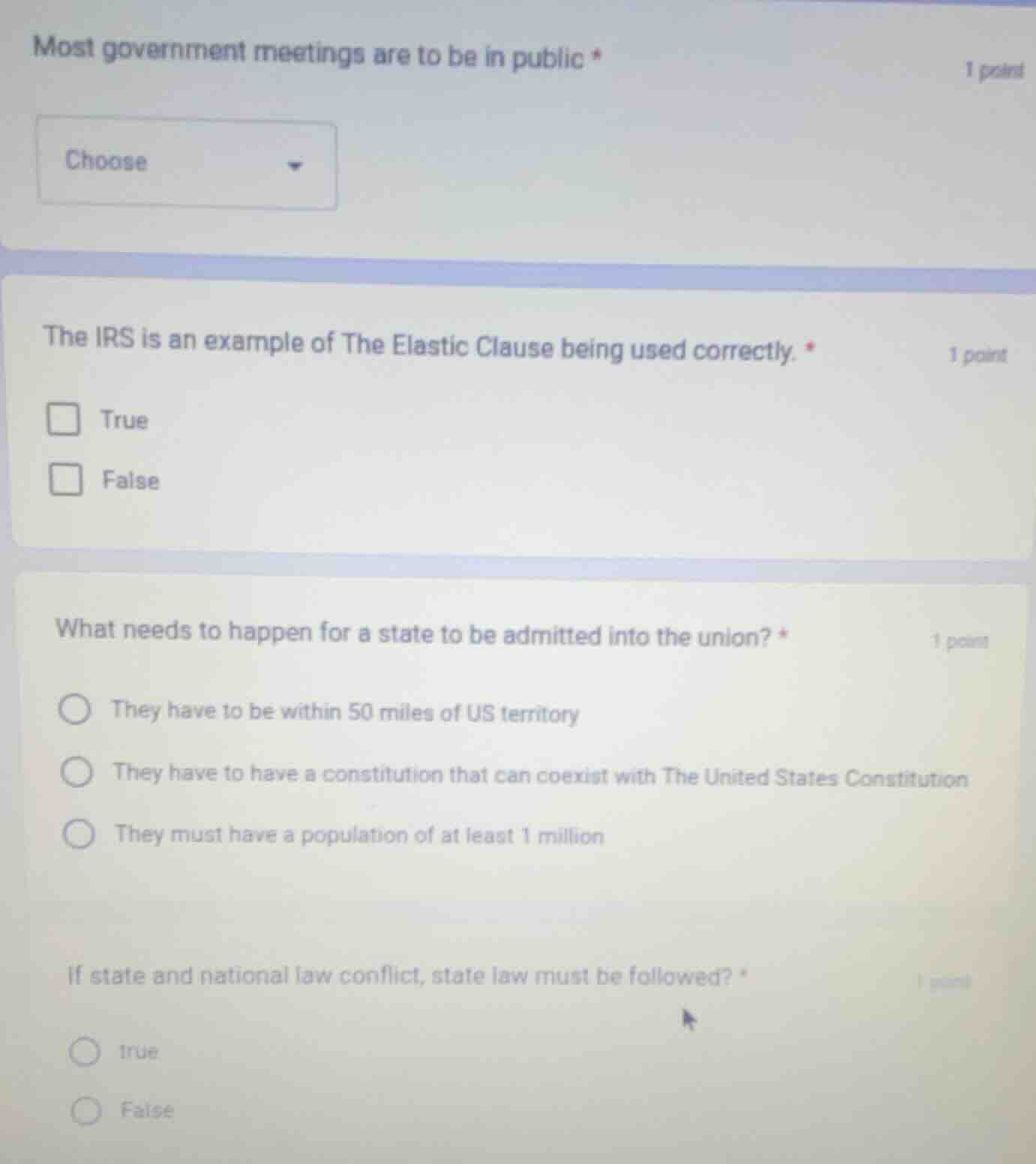 most government meetings are to be in public * choose the irs is an exa…