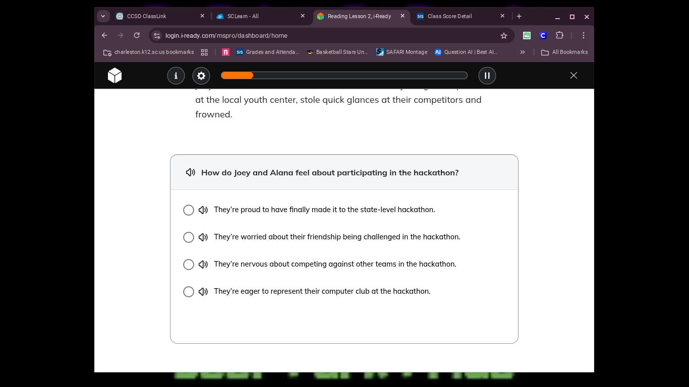 at the local youth center, stole quick glances at their competitors and…