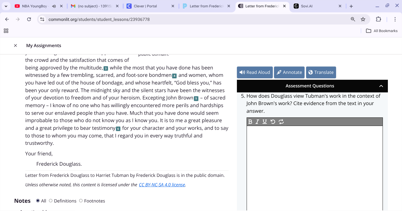 5. how does douglass view tubmans work in the context of john browns wo…