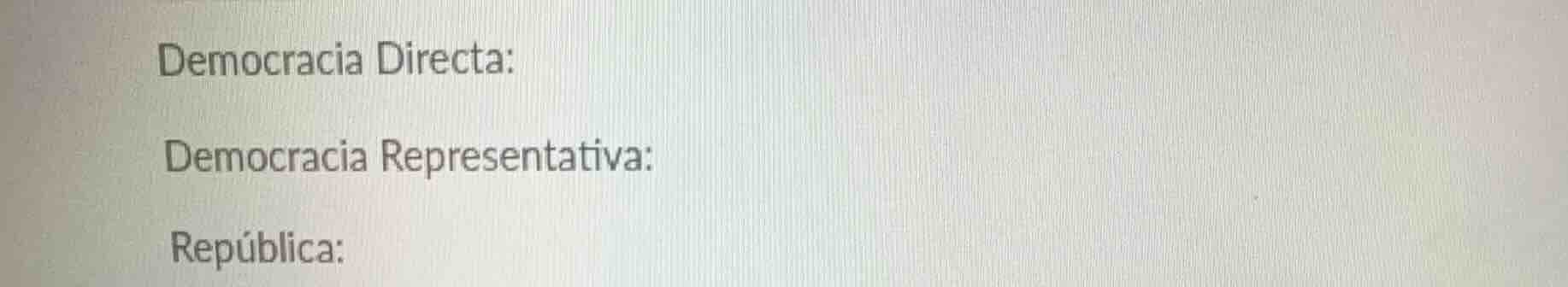 democracia directa: democracia representativa: república: